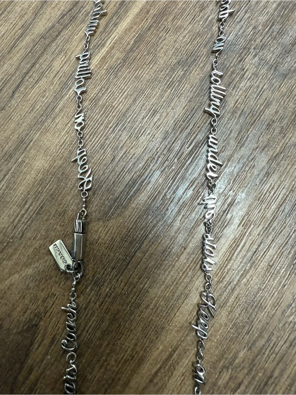 Coach Keep On Rolling Script-Link Women's Necklace